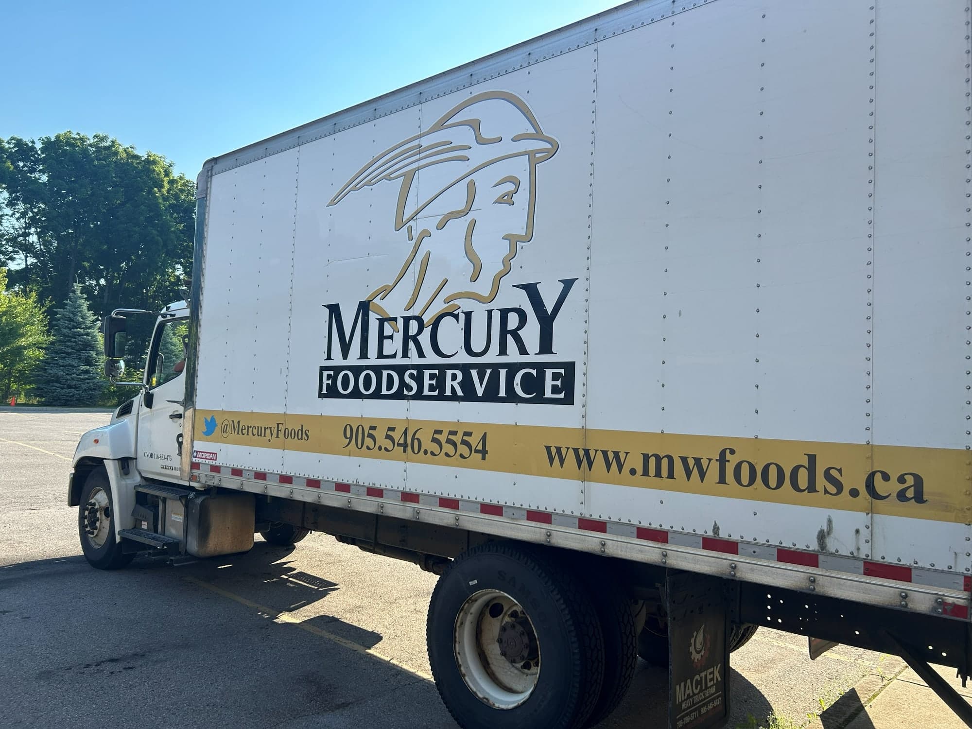 A Mercury Foodservice delivery vehicle on its route